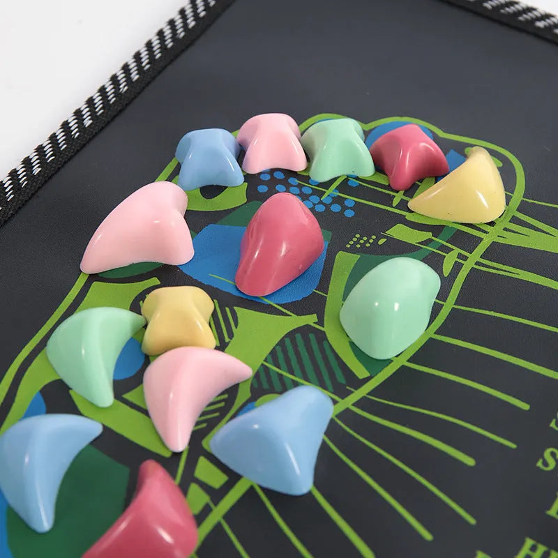 Cobblestone foot massage mat made of PVC, 35x35cm, in picture colour