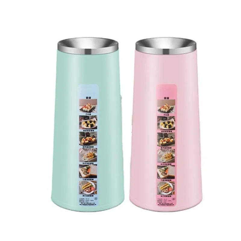 Compact 80W egg roll machine with stainless steel 304 top cover, pink or mint green sticker, 95mm x 200mm, for egg rolls and crispy sausages.