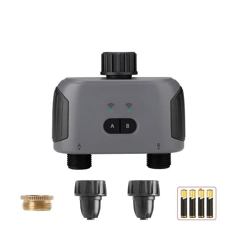 Bluetooth dual watering controller for mobile phone remote garden irrigation