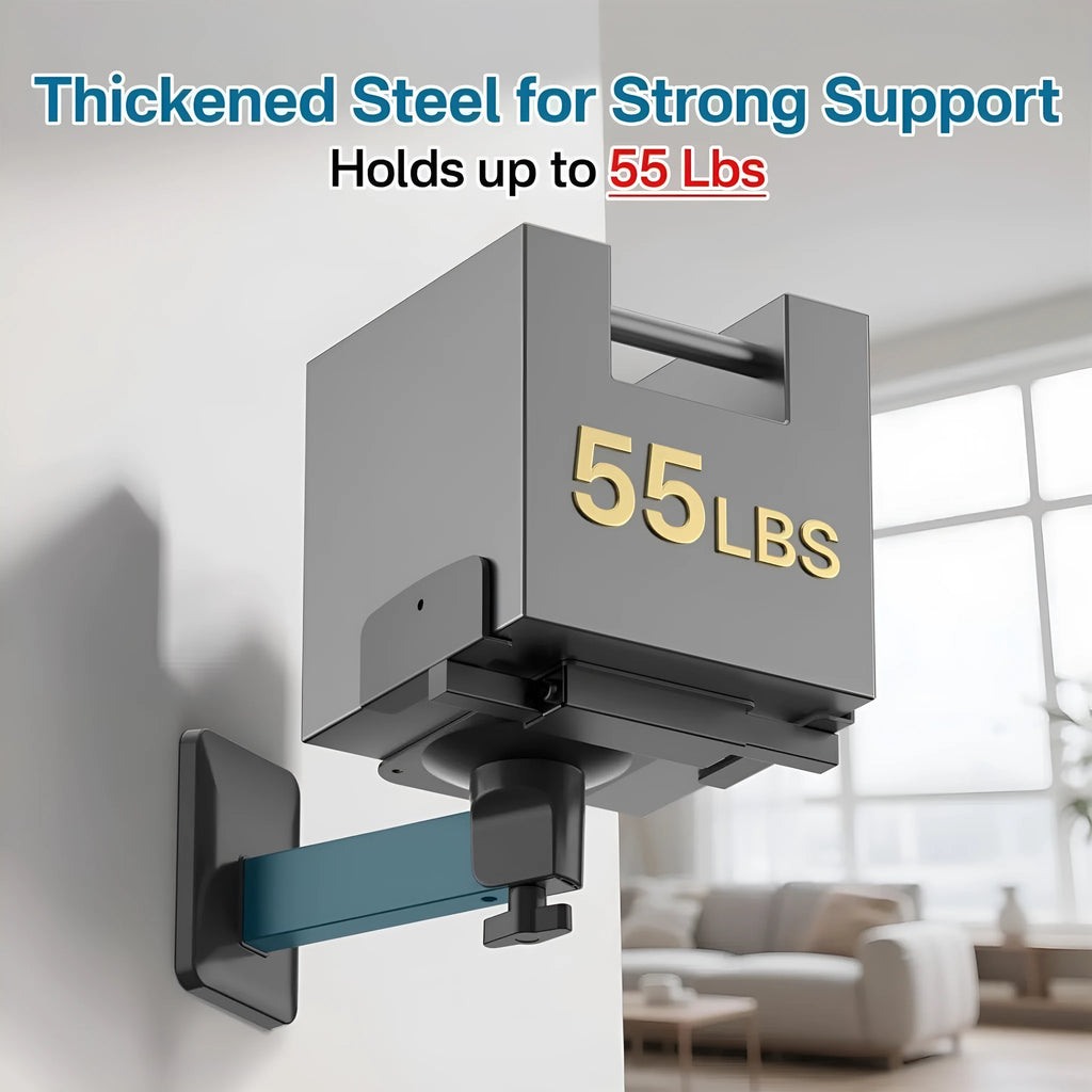 Double clip speaker wall mount 2 pack black wall hanging rack audio accessory
