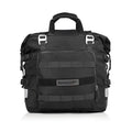 20-litre quick-release motorcycle side bag in black or army green polyester construction