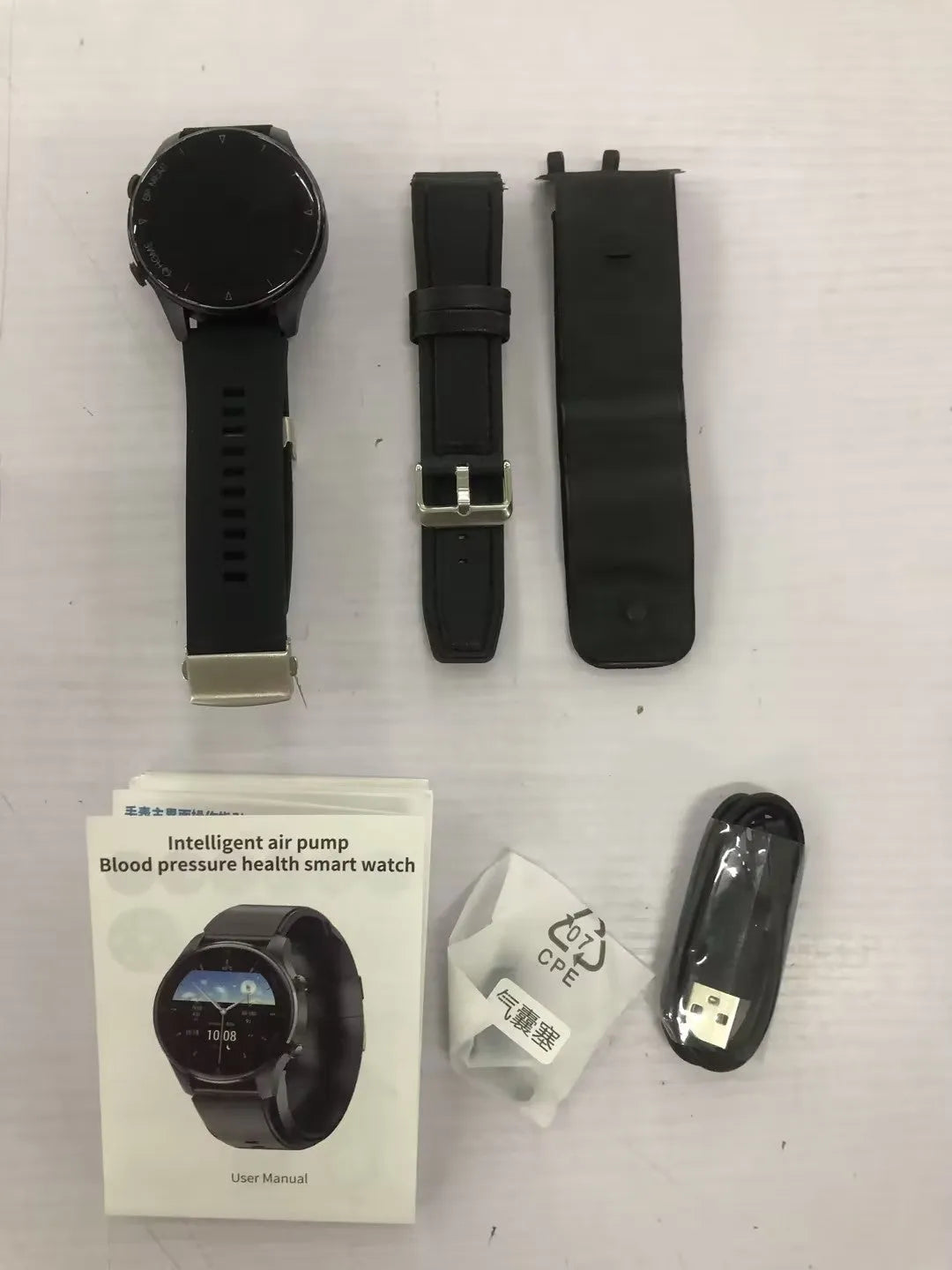 Health smart watch with 1.3 inch colour screen, TPU strap and blood oxygen, blood pressure and heart rate tracking