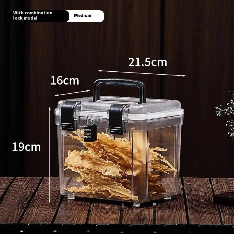Transparent ABS plastic storage box with locking lid in 4L 8L 11L sizes