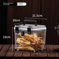 Transparent ABS plastic storage box with locking lid in 4L 8L 11L sizes