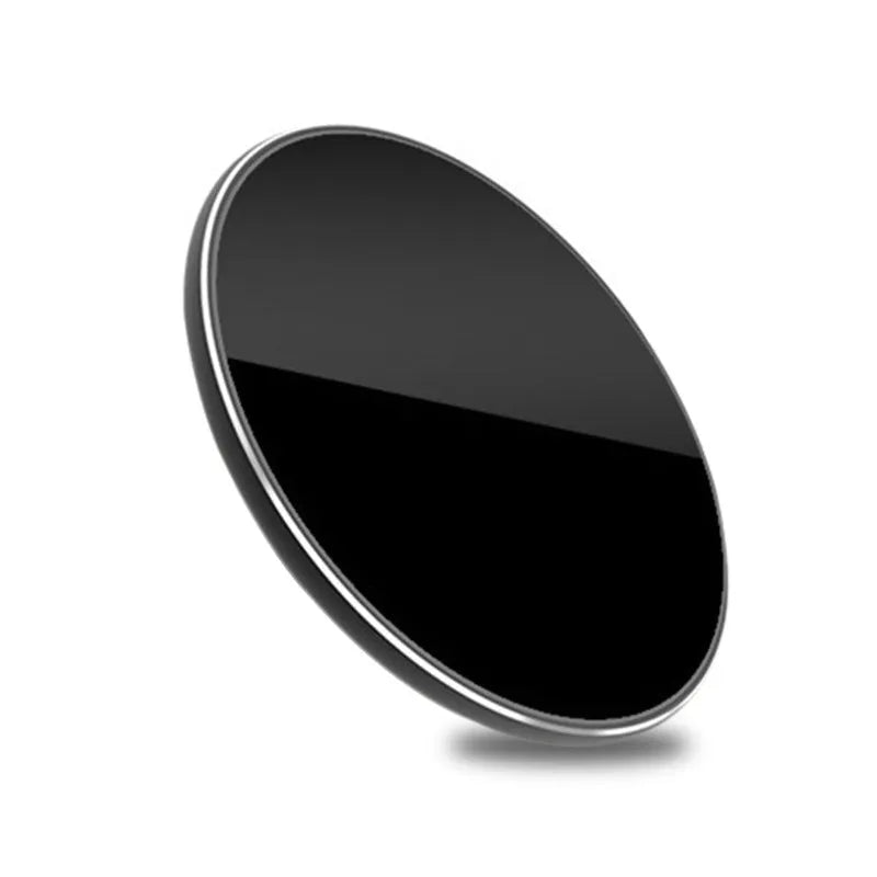 Ultra-thin aluminium alloy wireless charger in four metallic colour options