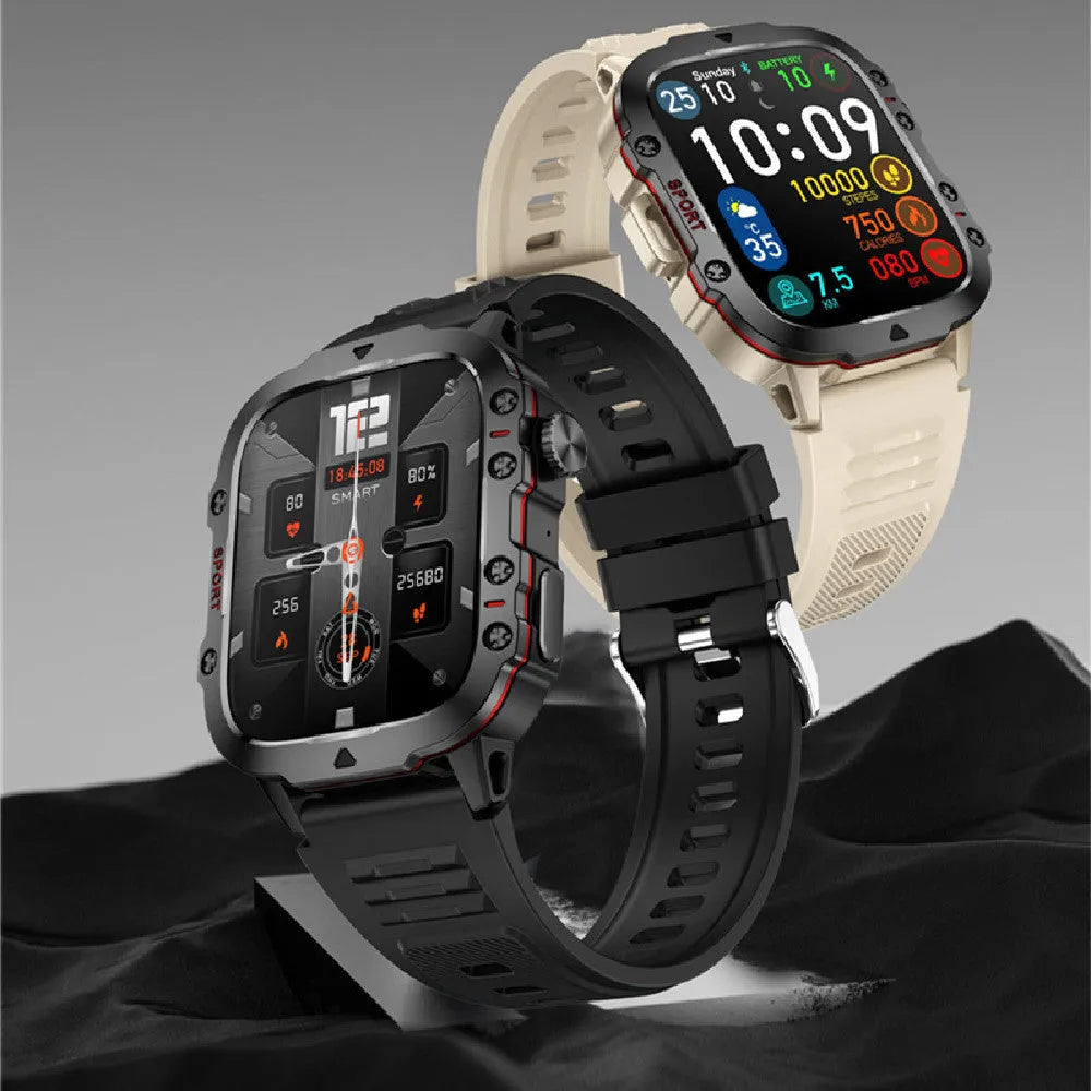 QX11 Smart Bluetooth Watch in black with zinc alloy case and TFT screen for health monitoring