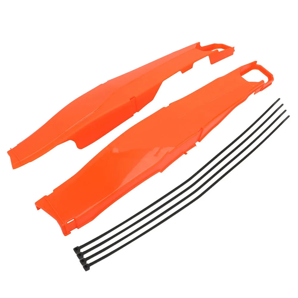 Rear flat fork protection plastic guard for KTM Husqvarna in orange, blue, or black, article 19150038