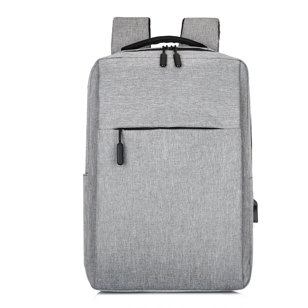 Large black sports backpack with USB charging port and multiple compartments