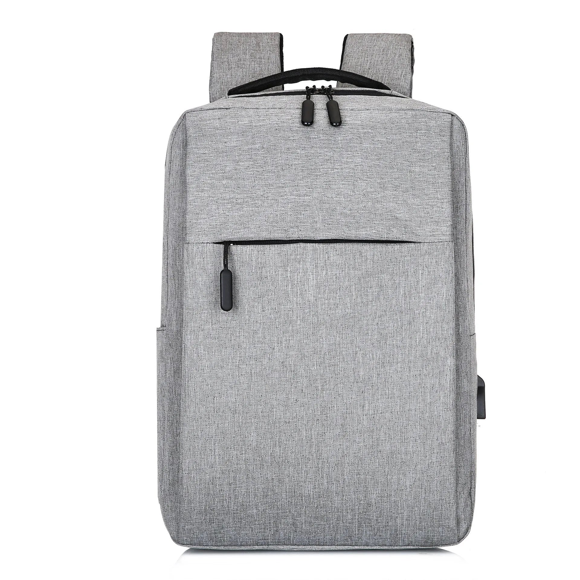 Large black sports backpack with USB charging port and multiple compartments