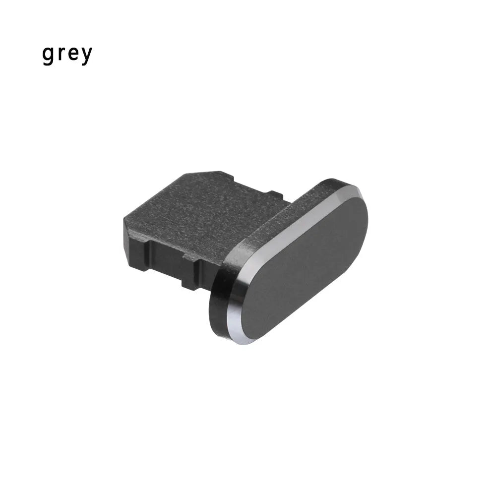 Aluminium alloy iPhone charging port dust plug in various colours for models X, XR, Max, 8, 7, 6, S, Plus
