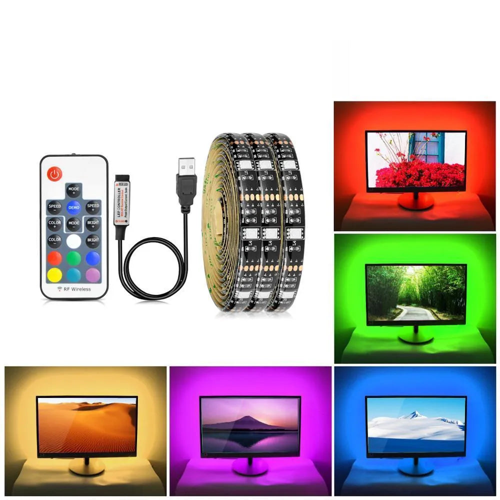 Flexible LED decorative lighting strip with 30 beads per metre, adhesive backing, bendable for uneven surfaces