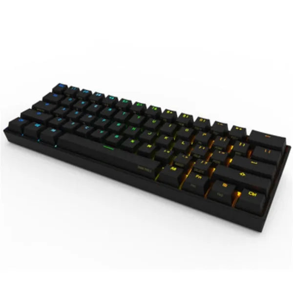 Bluetooth mechanical keyboard in black or white with multimedia keys and ergonomic design.