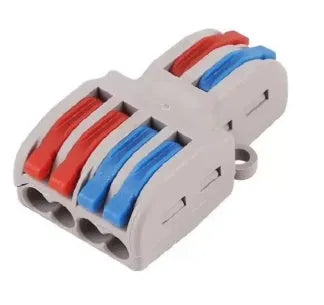 Quick wire connector with fire insulation shell and brass guides for electrical connections