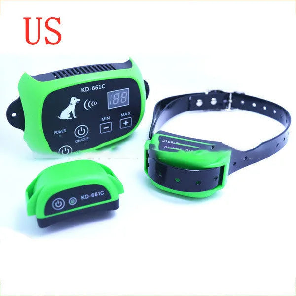 Wireless electronic dog fence with receiver collar, 500 metre radio signal range, white or black