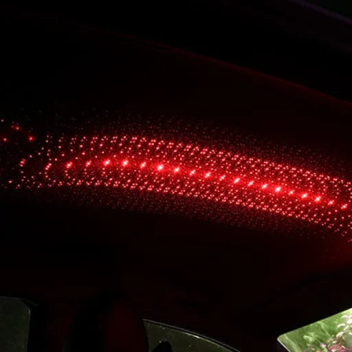 USB car star laser projection light for interior atmosphere, 5V-12V, in blue green purple red and mix colour options