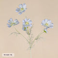 Small artificial Persian chrysanthemum silk flower bouquet in milky white for photography props and home decor