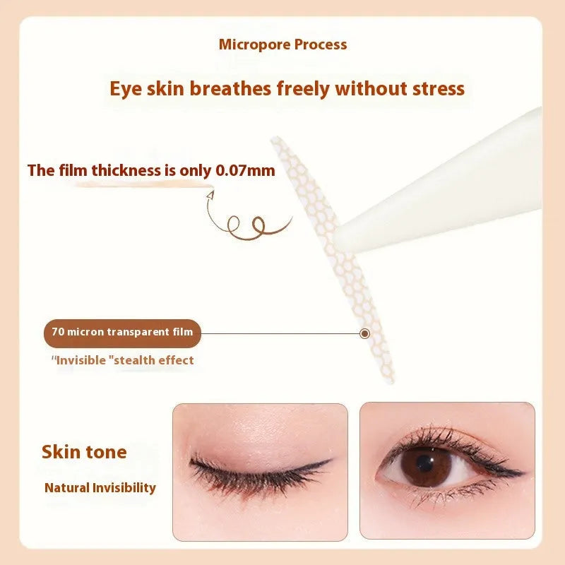 Double eyelid stickers roll with invisible traceless lace design for temporary eyelid enhancement
