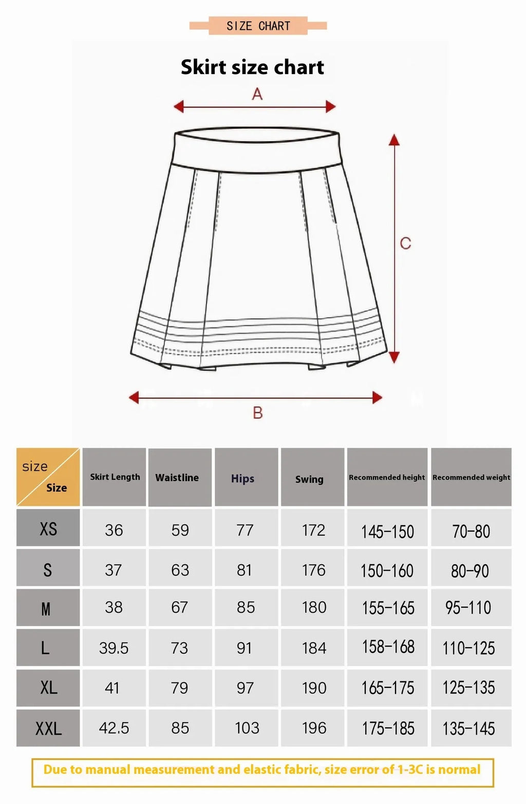 Women's high waist half-length sports skirt in blue, orange red or emerald green for tennis golf badminton