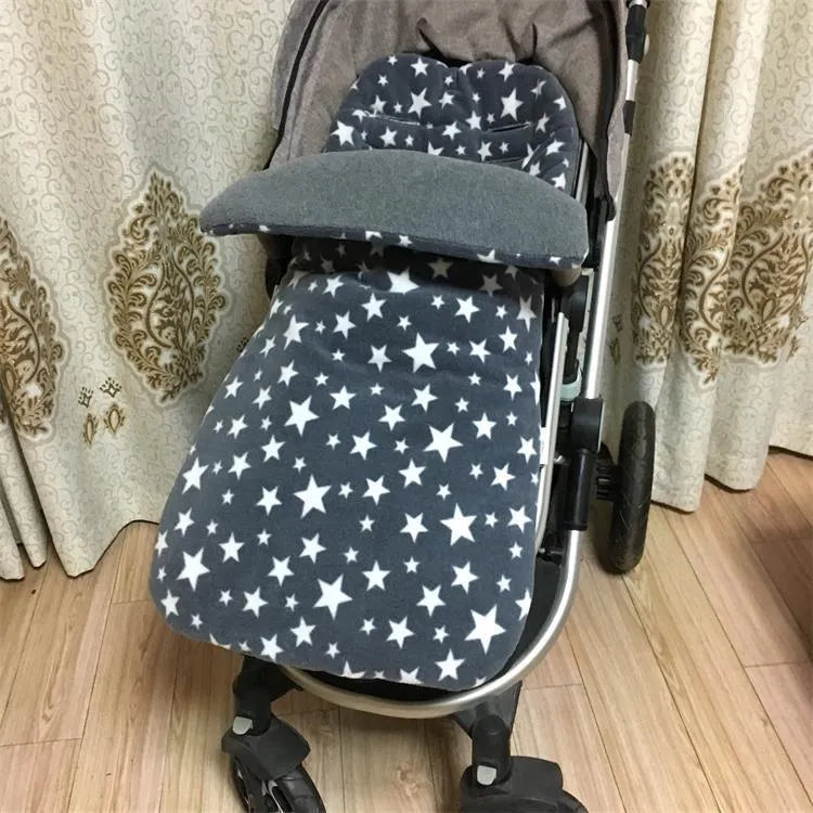38x68cm baby stroller sleeping bag with cotton wool filling and lamb cashmere lining in beige colour