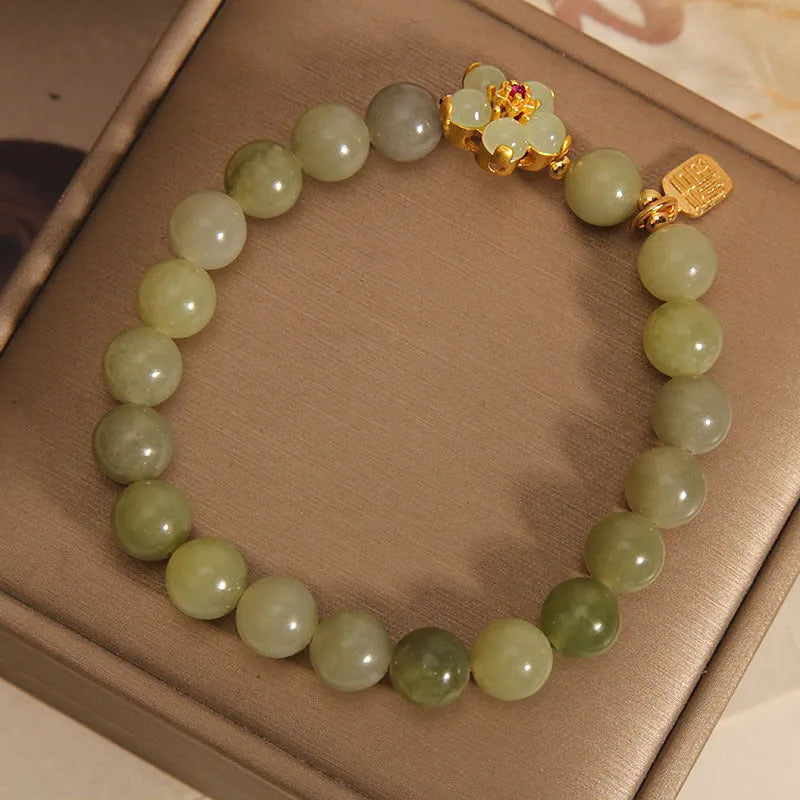 Women's grey jade coloured alloy bracelet with casual styling