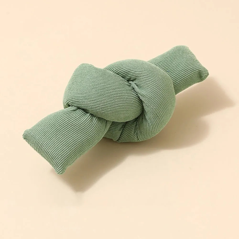 White knotted cotton dog rope toy for tug-of-war and dental care