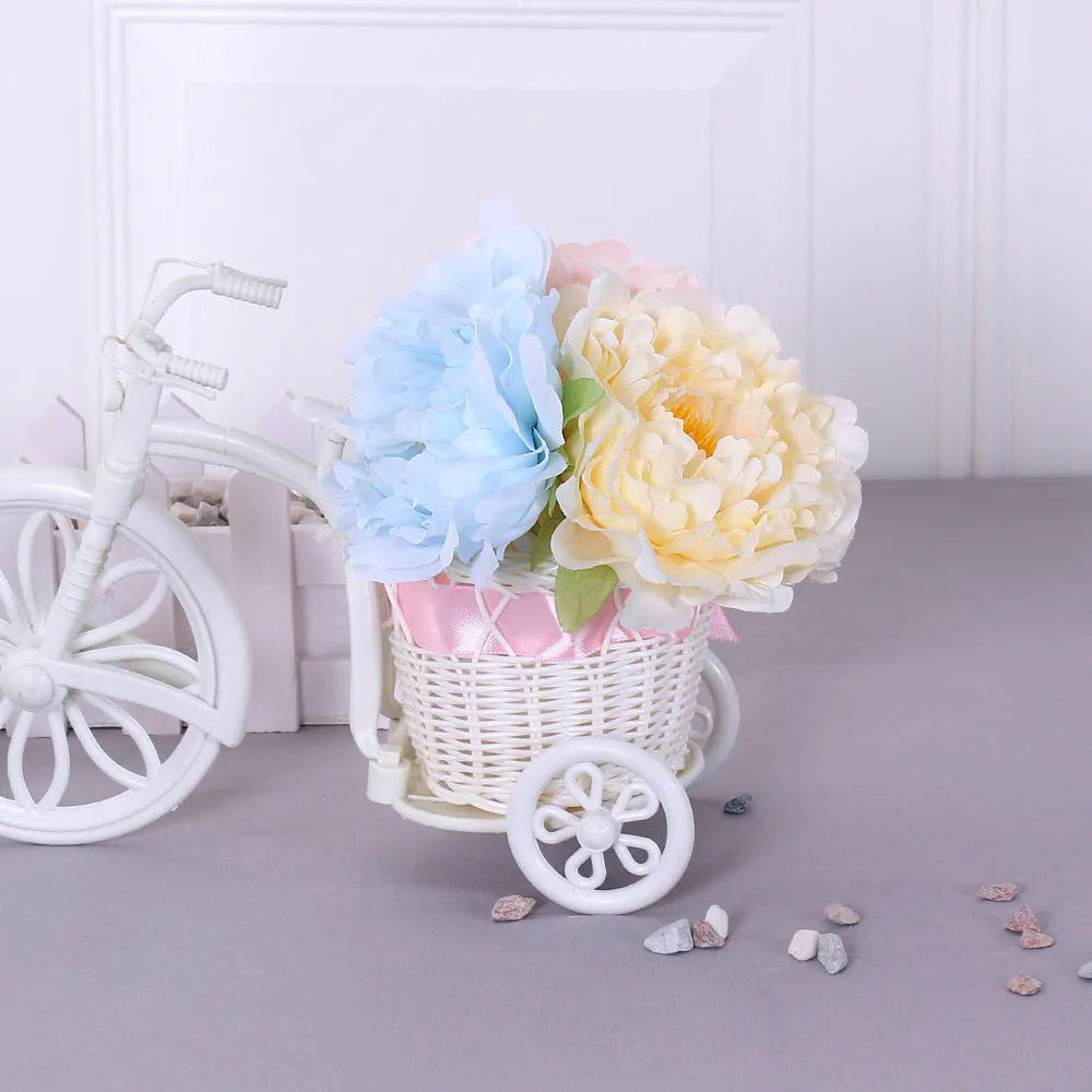 Silk simulation peony flower head in multiple colours for wedding and photography decor