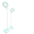 Green USB rechargeable table lamp with touch switch and LED light source on wooden surface