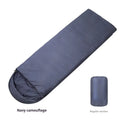 Navy blue envelope sleeping bag with hollow cotton fibre filler for outdoor camping, weighing 2.5kg