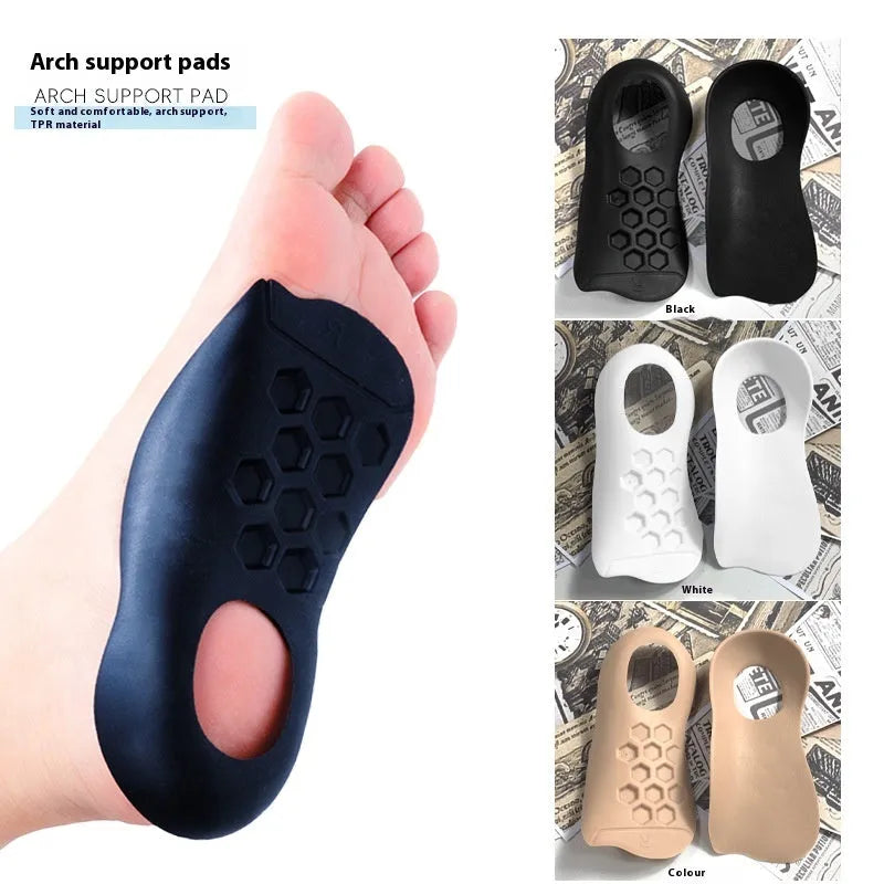 Arch support insole with varus correction in white, black, or skin colour for sizes 35-45