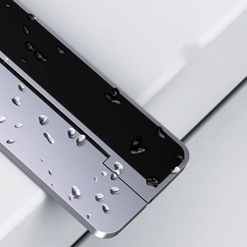 Foldable aluminium alloy computer stand, 227mm x 50mm x 3mm, in deep space grey or temperament silver