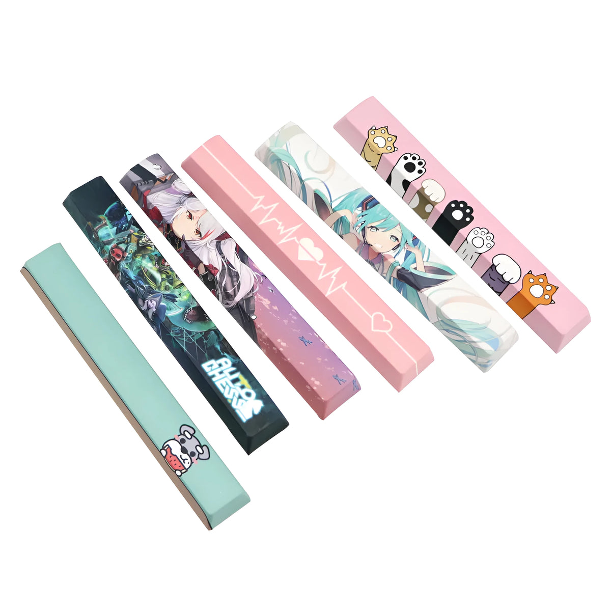 6.25U space PBT five-sided sublimation mechanical keycap, original height, colour KIT 1 to KIT 16