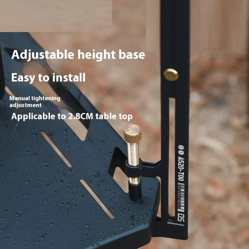 Black stainless steel adjustable telescopic desk lamp holder with brass screw fittings extended to 40cm