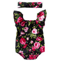 Cotton baby romper for infant girls with triangle climbing style and sleeveless design in black or white colour