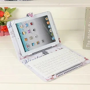 Wireless Bluetooth keyboard case with 7-inch keyboard in protective cover for tablets and mobile phones