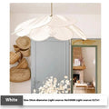 Bohemian style cloth-craft hanging chandelier lamp in various colours and sizes.