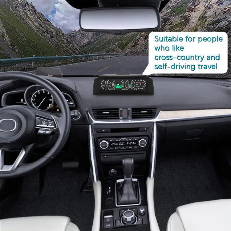 Black GPS GO 2 universal car head-up display monitor on a car dashboard