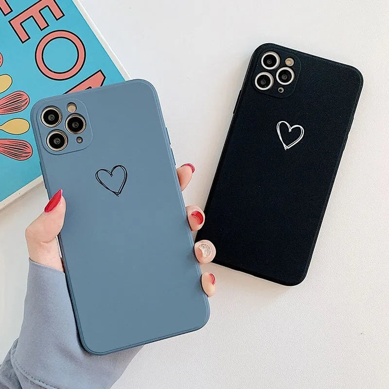 Silicone iPhone back cover case in multiple colours showing TPU material and precise model compatibility