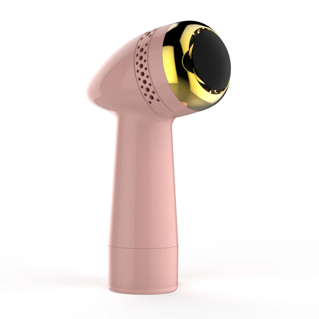 Electric vacuum foot grinder with quartz grinding head in gold, pink gold, pink silver, white gold, or white silver finish