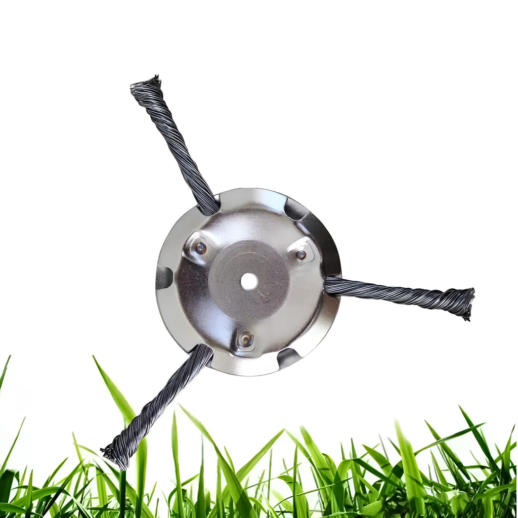 Stainless steel strimmer brush accessories for electric wire mowers with 150mm diameter brush head