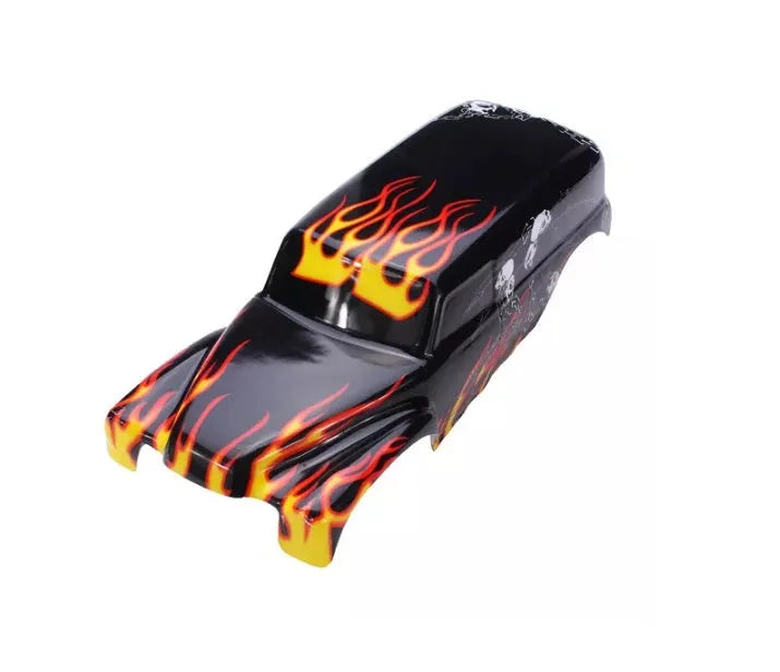 PVC replacement body shell for Traxxas Grave Digger 1/10 RC truck, yellow or green, unpunched canopy
