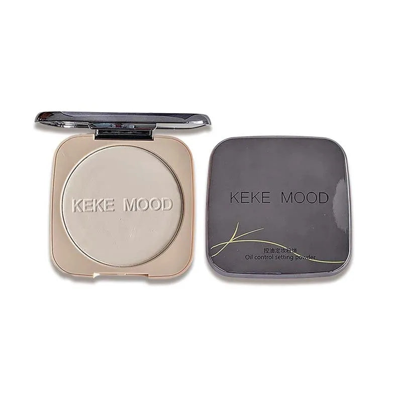 Open compact of oil control pressed face powder showing natural matte finish in pan.