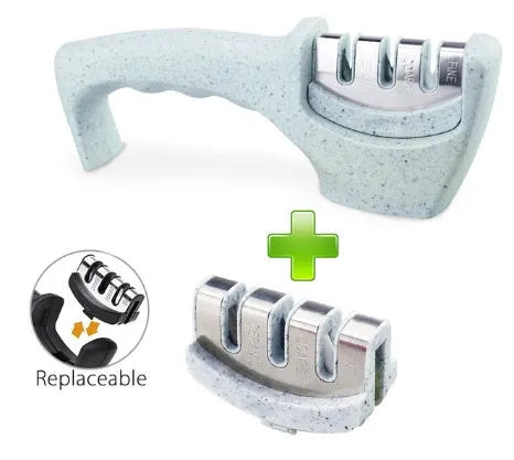 Kitchen knife sharpener with diamond tungsten steel stone and demolition design for cleaning