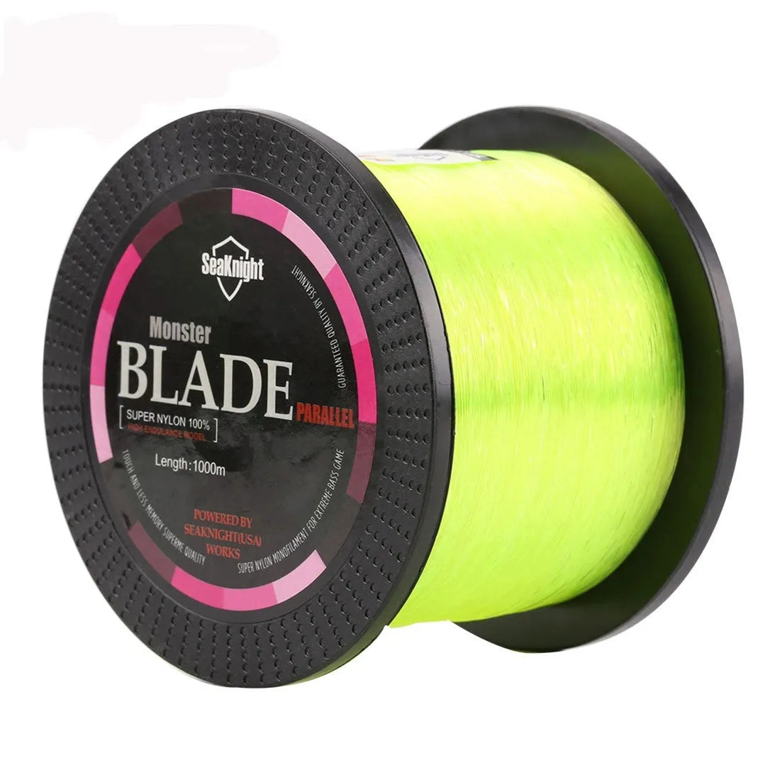 Seaknight1000 M nylon fishing line spool in 1000m length showing available colour options.