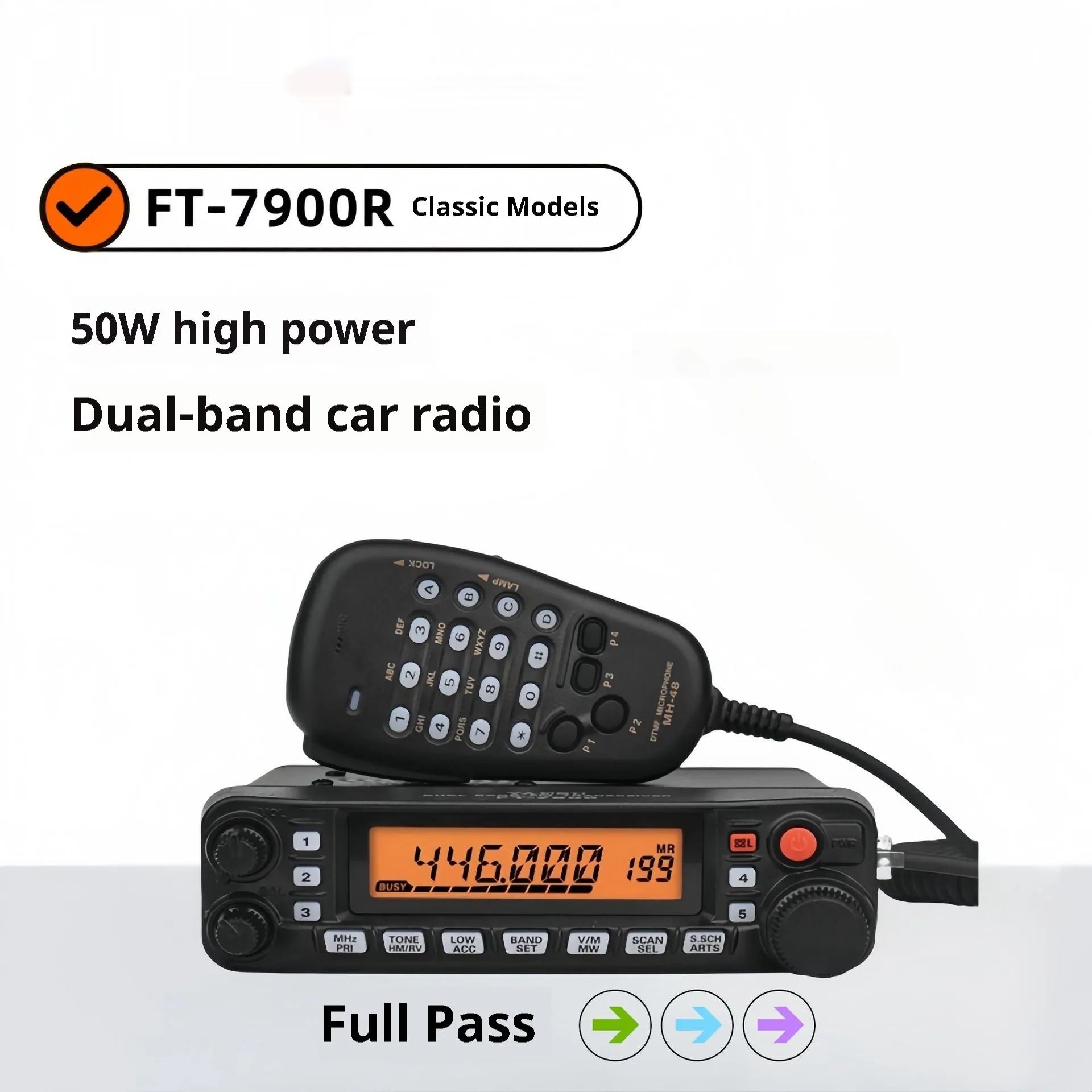 High-power radio car interphone with 507 antenna options for self-driving tours