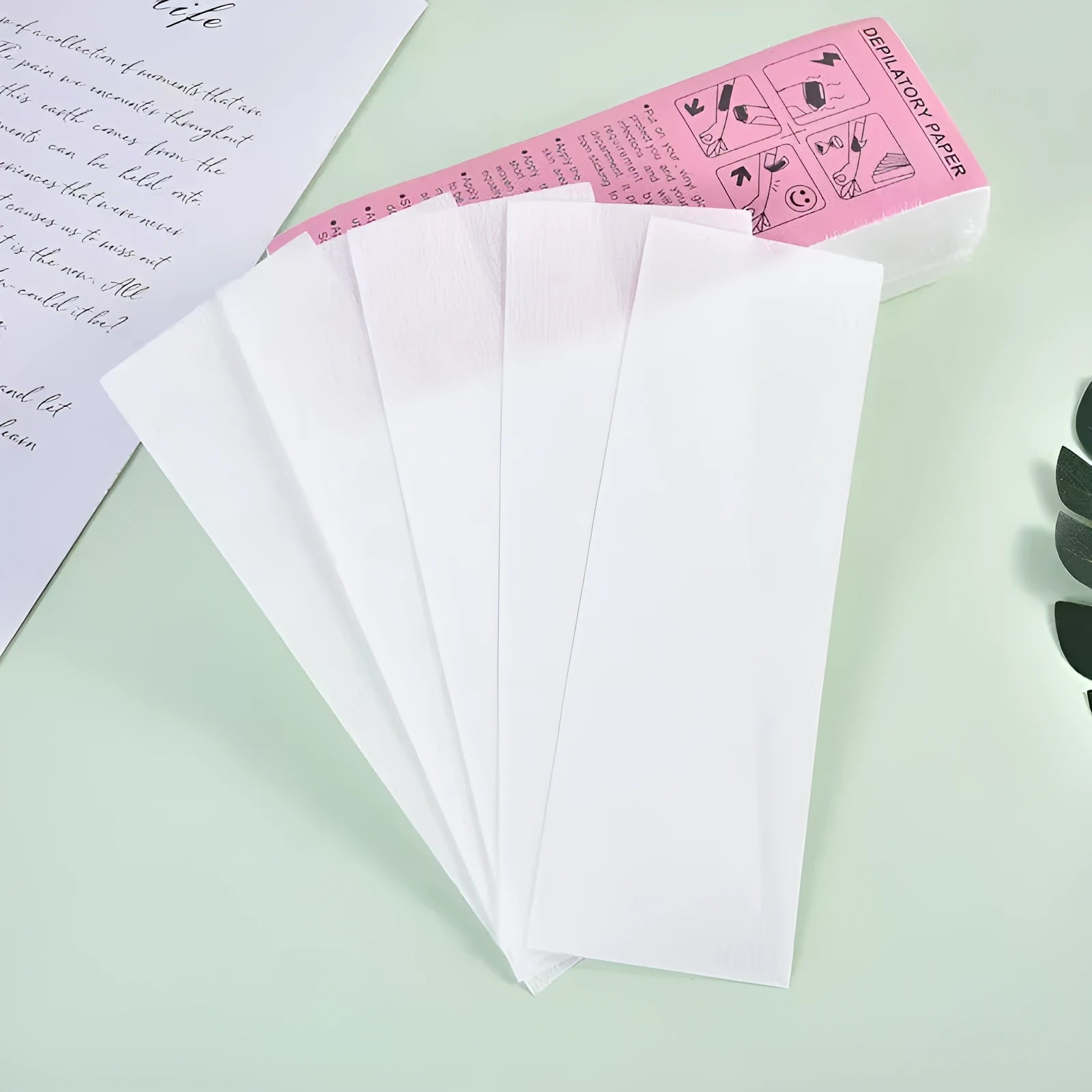 Non-woven fabric hair removal wax paper strips for wax application