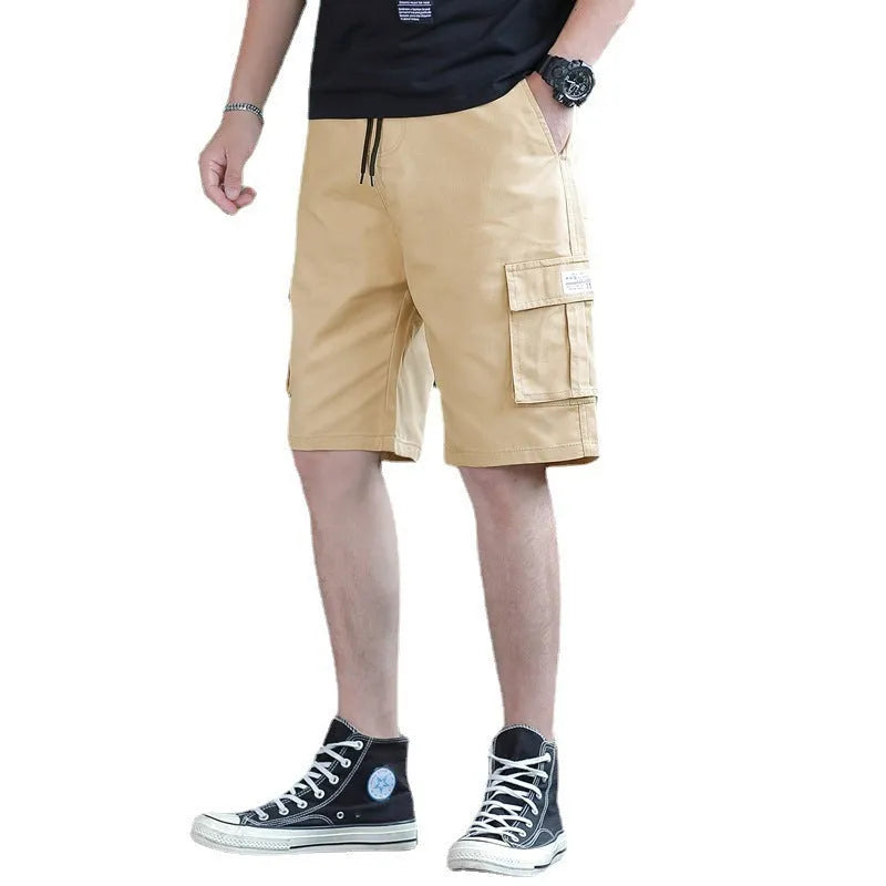 Men's loose casual trousers in chemical fibre blend fabric available in multiple colours and sizes