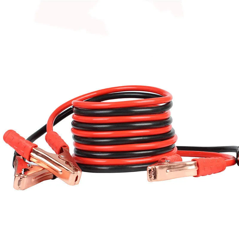Black and red 500A car battery clip emergency kit with 2 metre jumper cables