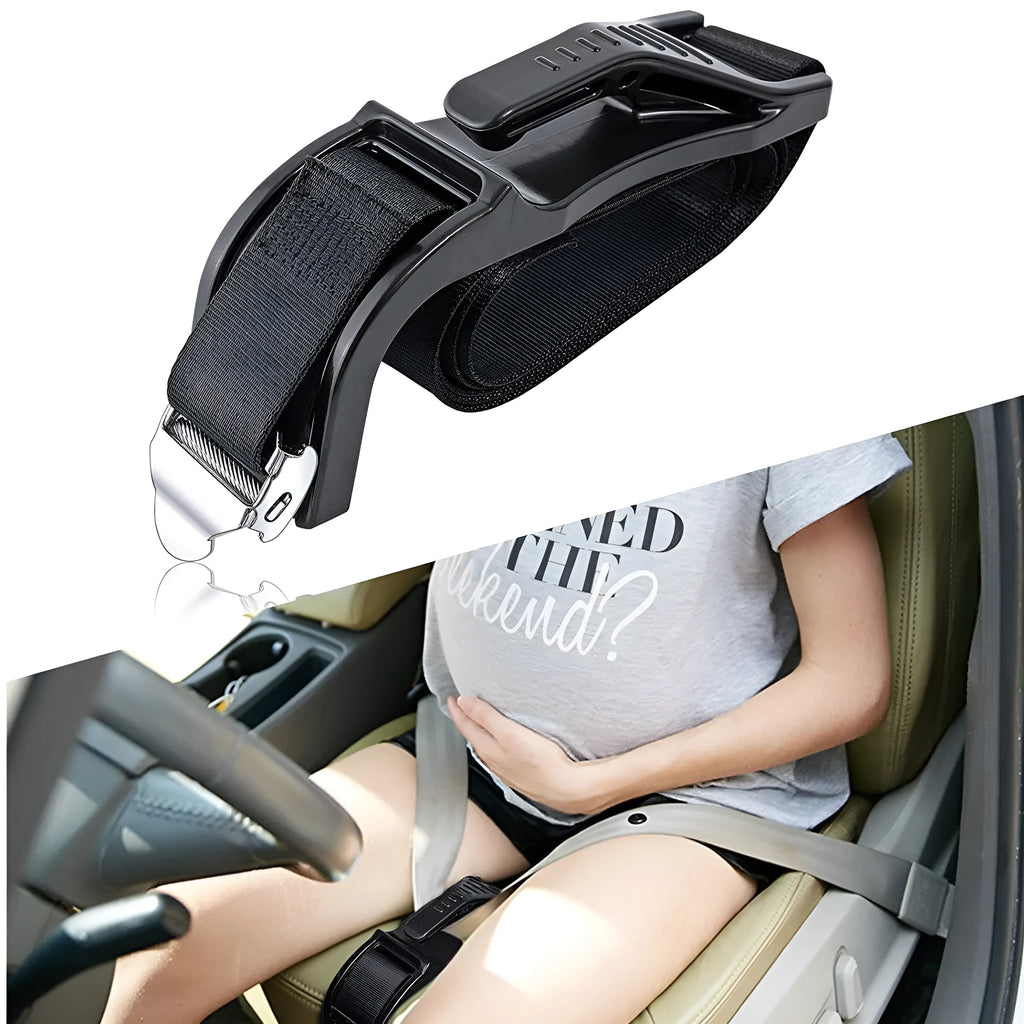 Black ABS pregnant women's safety belt anti-strangulation device with metal buckle