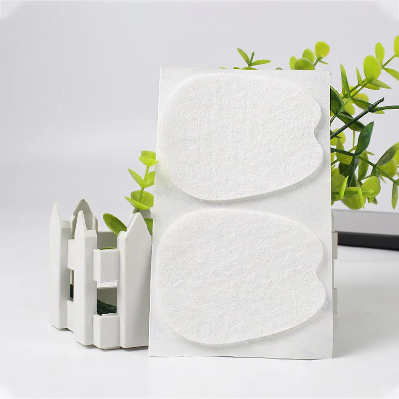 White thin felt tongue stickers for shoe comfort and anti-wear protection
