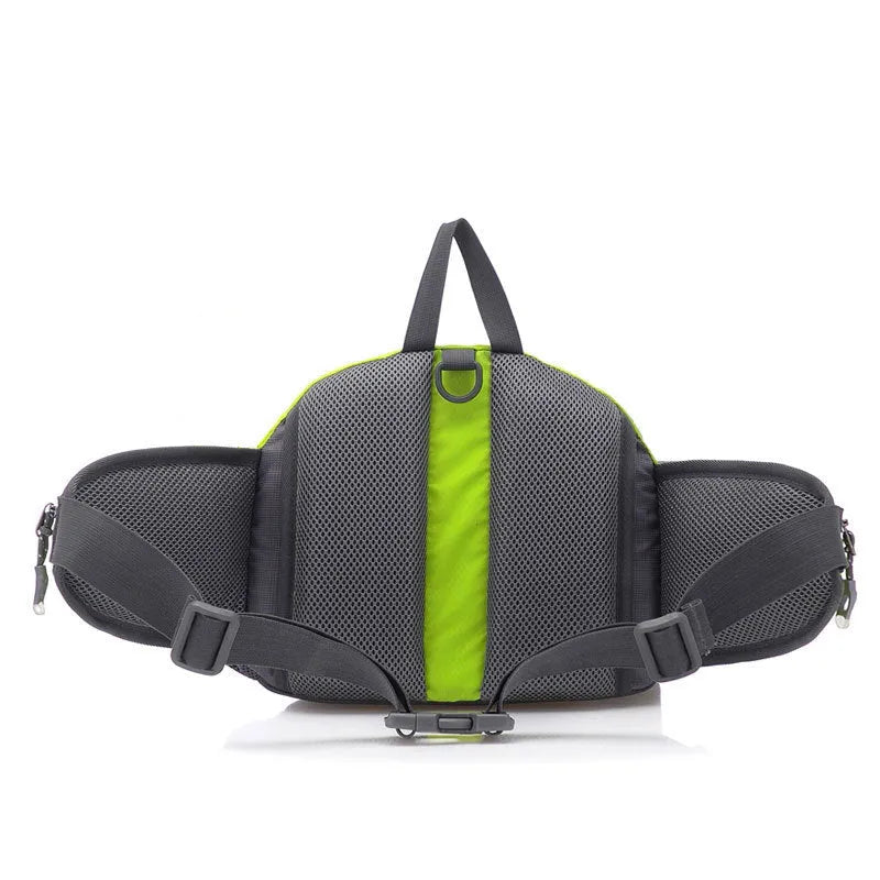 Multi function outdoor backpack, 5L nylon waist and shoulder bag, 28x8x17cm, in Black Green Orange Purple Red Rose Red Sky Blue